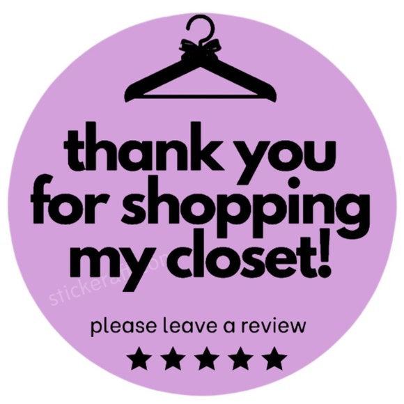 STICKERAFT Other - Thank you for shopping my closet sticker label New shipping supplies